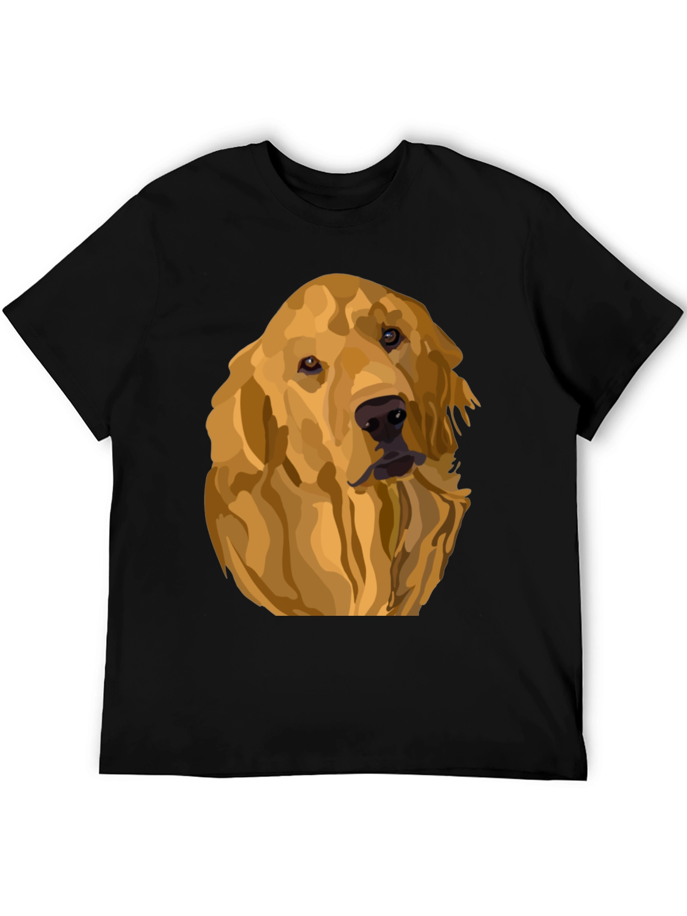 Camiseta Negra con Diseño de Golden Retriever