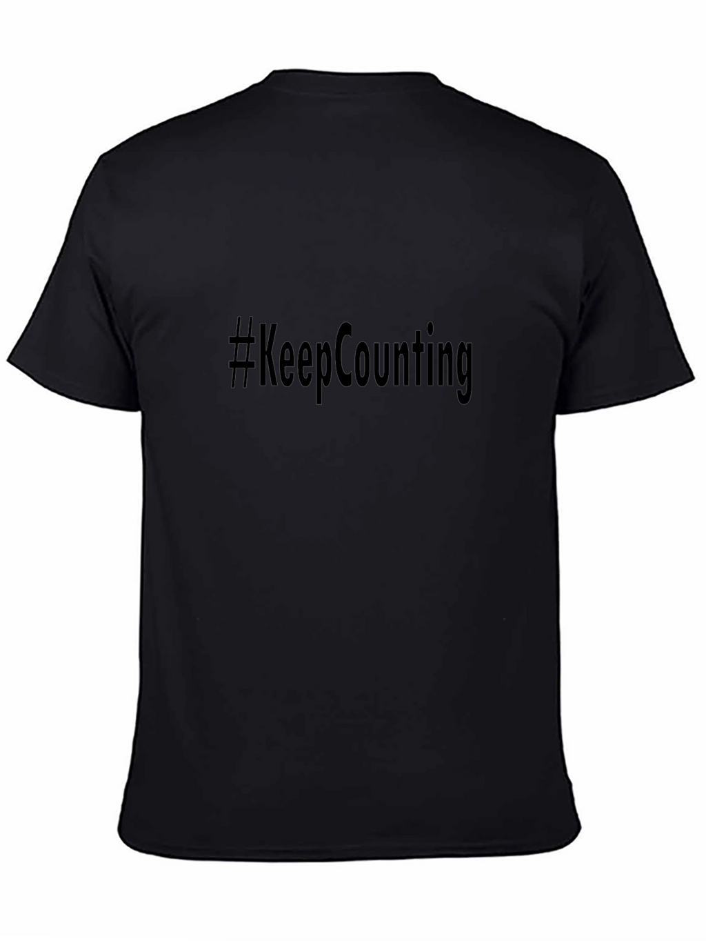 Camiseta Negra #KeepCounting Casual Unisex