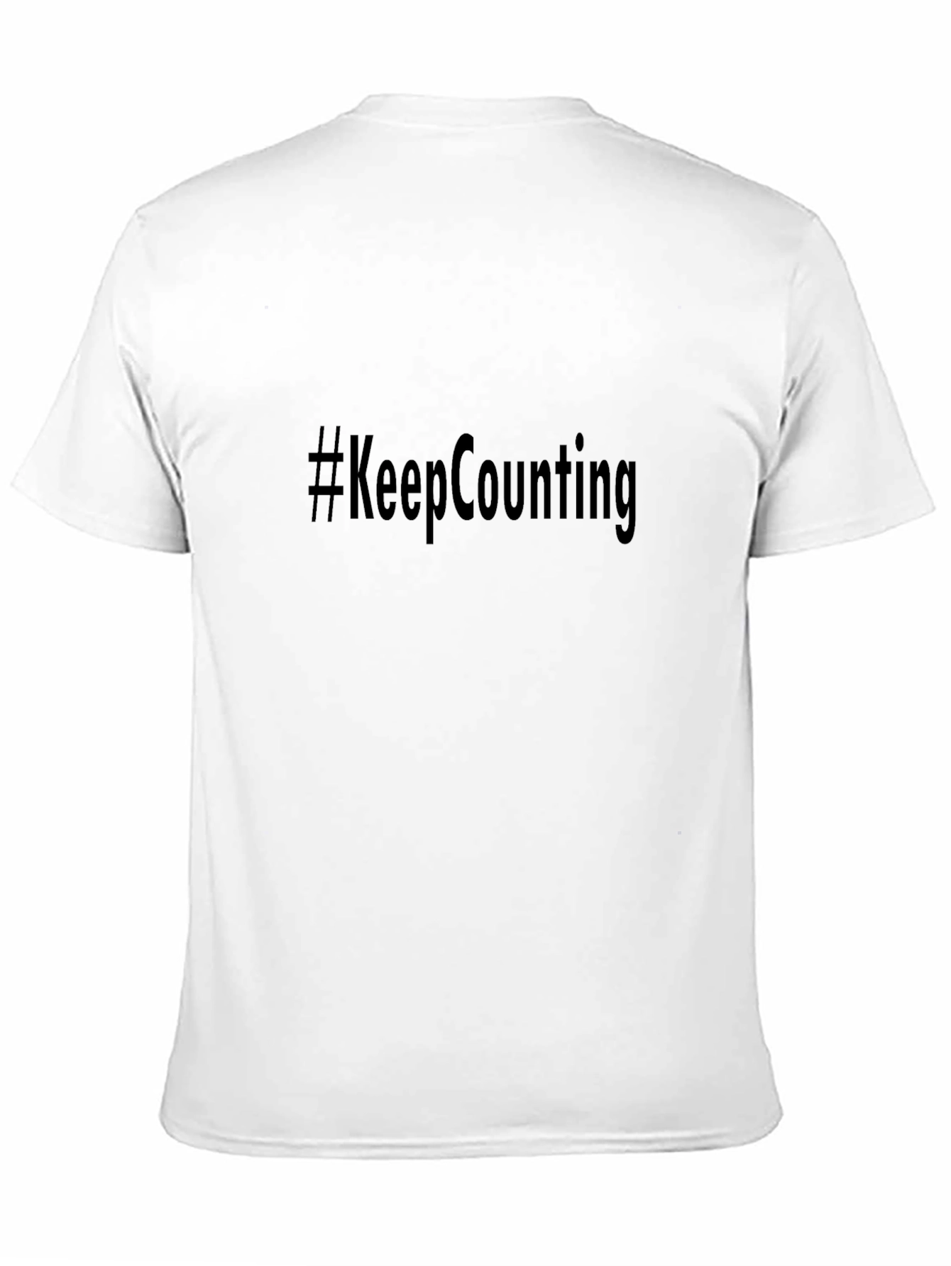 Camiseta Negra #KeepCounting Casual Unisex