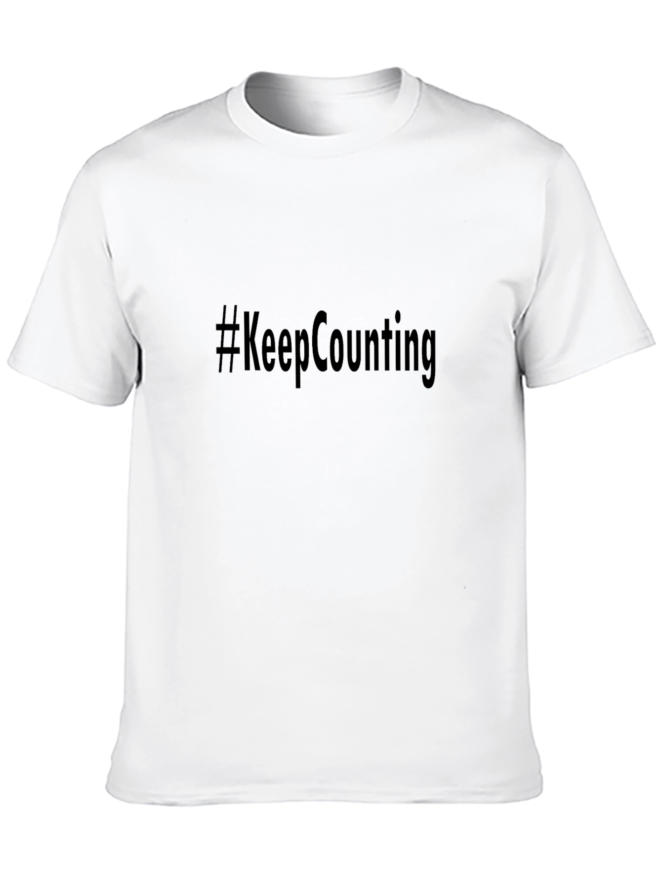 Camiseta Negra #KeepCounting Casual Unisex