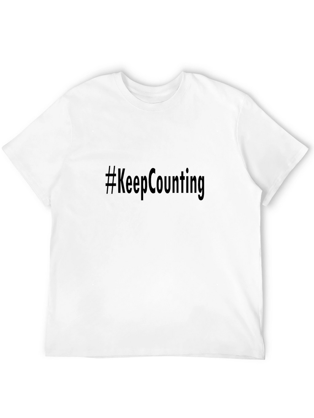Camiseta Negra #KeepCounting Casual Unisex