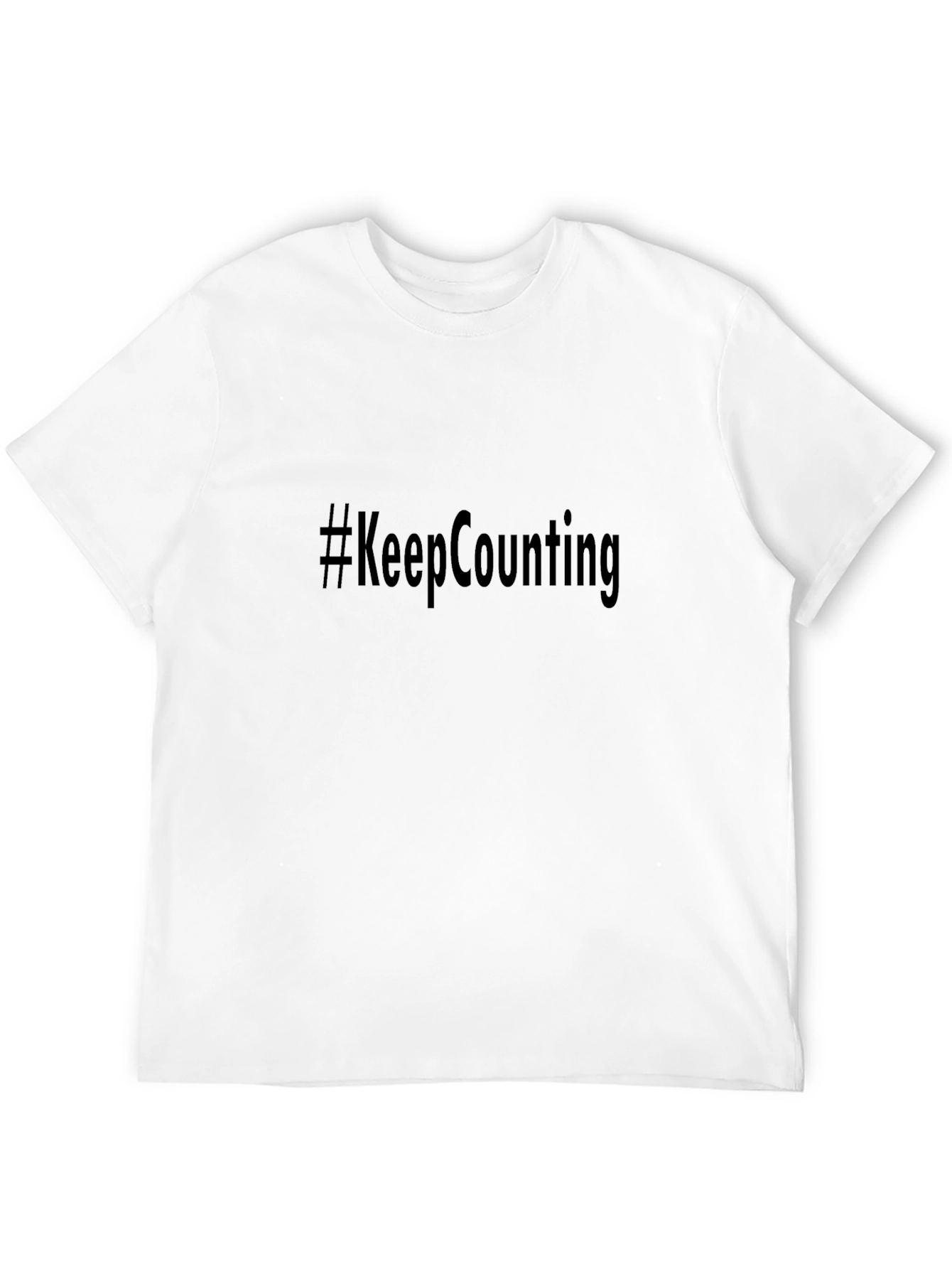 Camiseta Negra #KeepCounting Casual Unisex