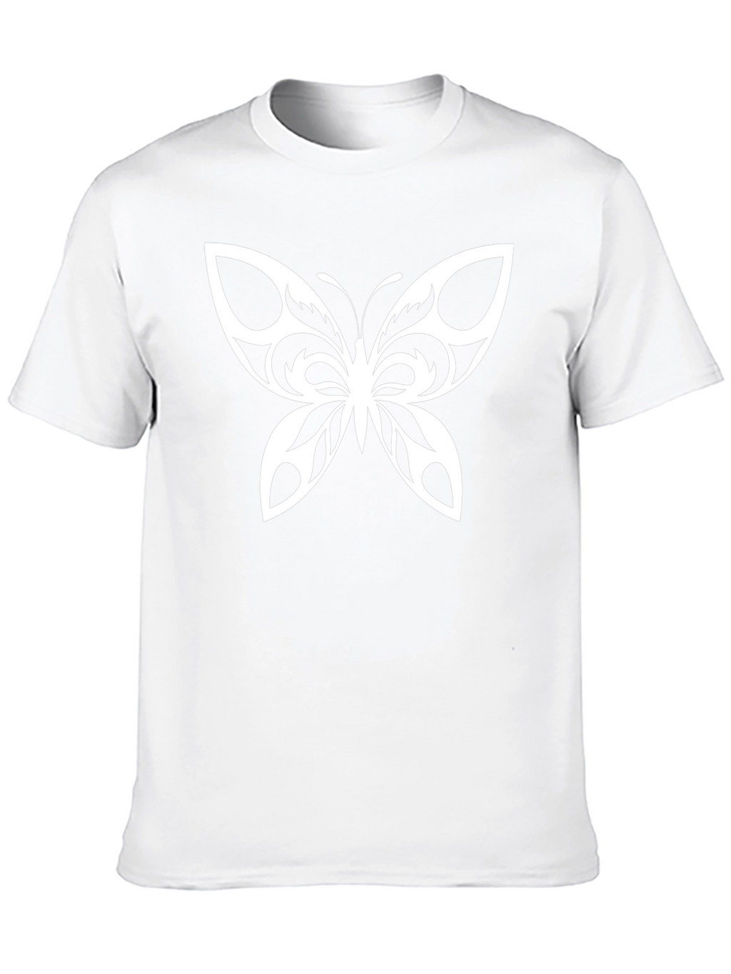 Camiseta Negra con Diseño de Mariposa Blanca