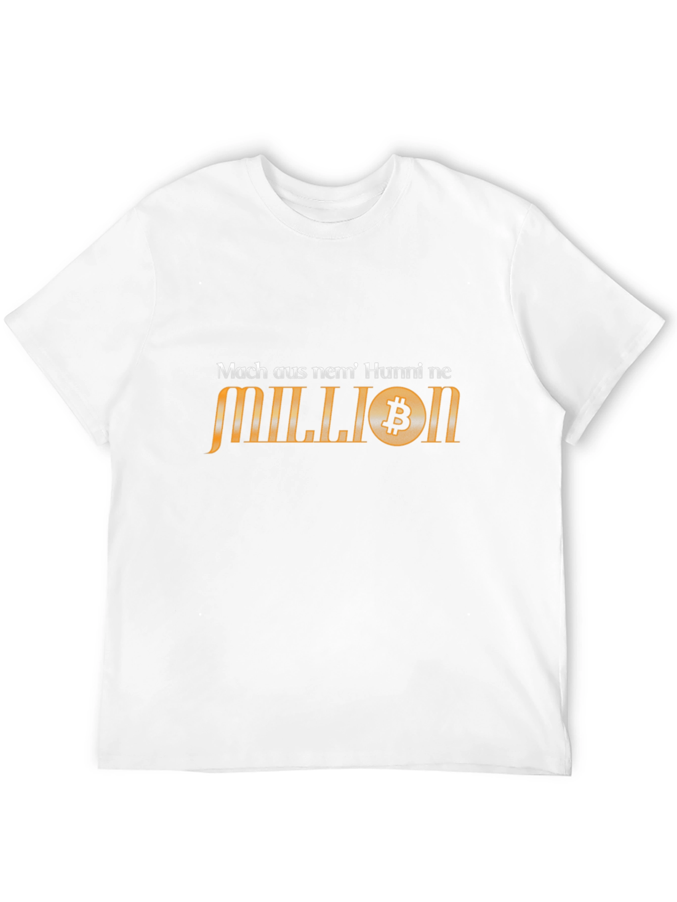 Camiseta Negra Bitcoin Mach aus nem Hunni ne Million