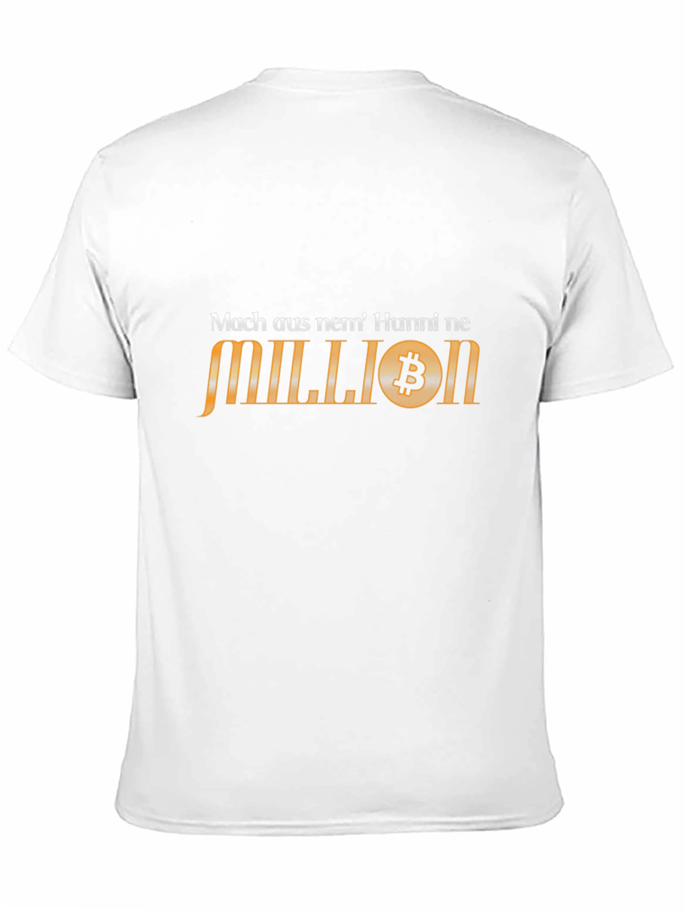 Camiseta Negra Bitcoin Mach aus nem Hunni ne Million