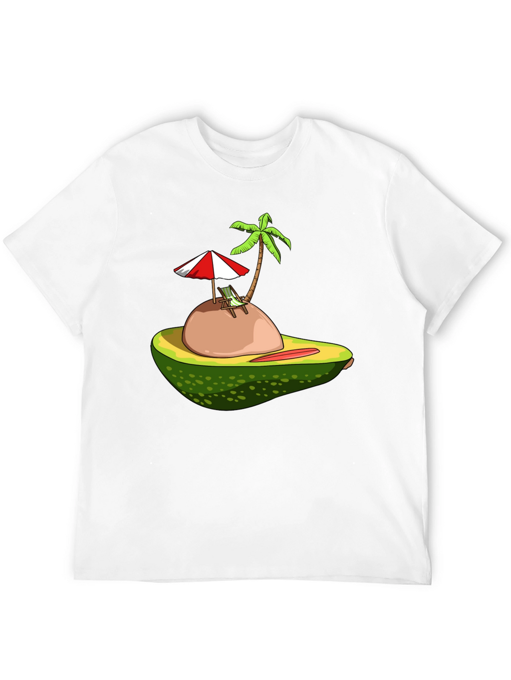 Camiseta Negra con Diseño de Aguacate Tropical