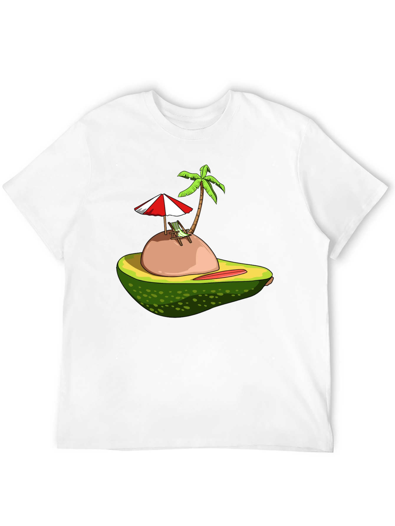 Camiseta Negra con Diseño de Aguacate Tropical