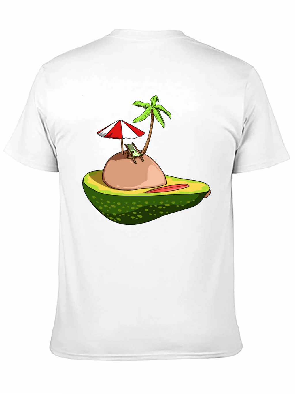 Camiseta Negra con Diseño de Aguacate Tropical