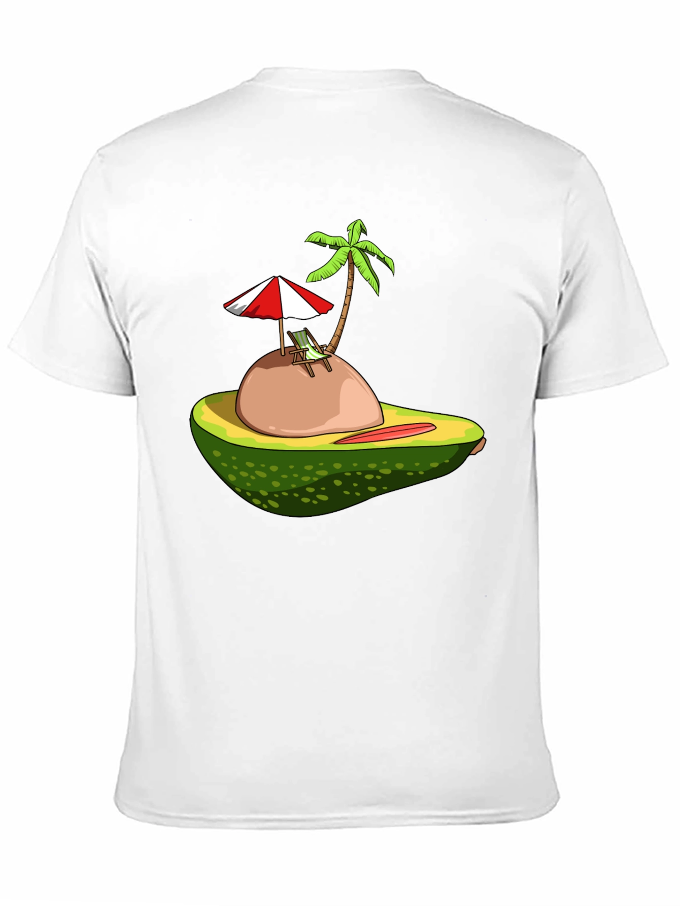 Camiseta Negra con Diseño de Aguacate Tropical