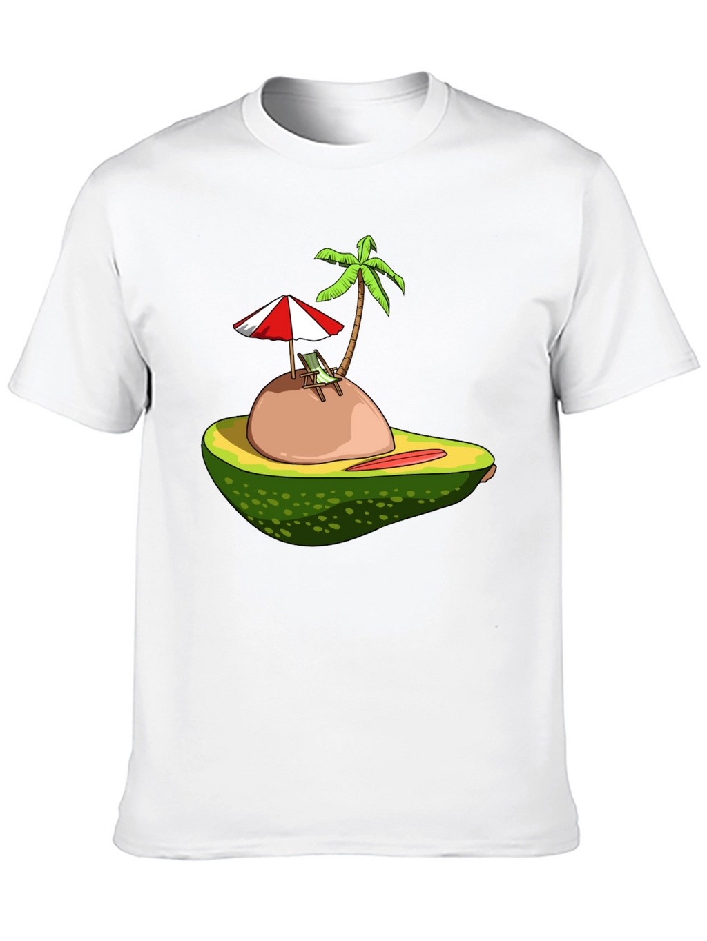 Camiseta Negra con Diseño de Aguacate Tropical