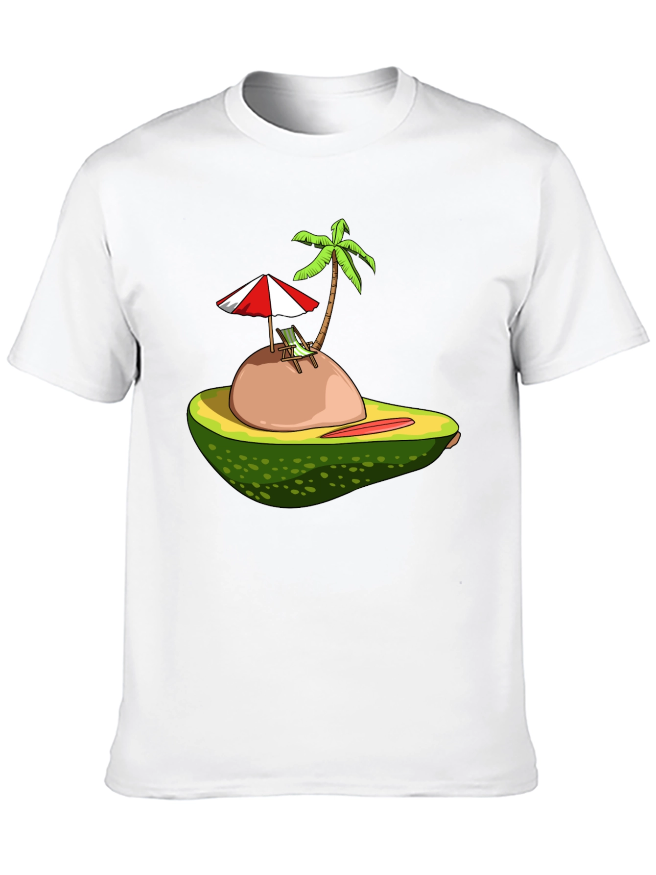 Camiseta Negra con Diseño de Aguacate Tropical