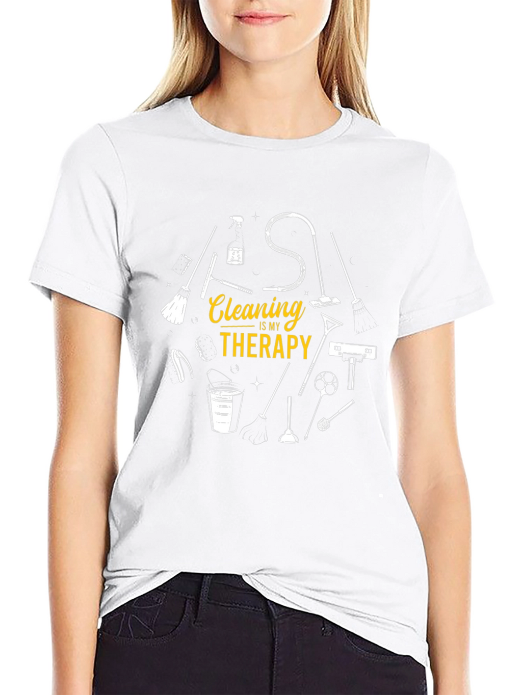 Camiseta Negra Cleaning Therapy para Hombre
