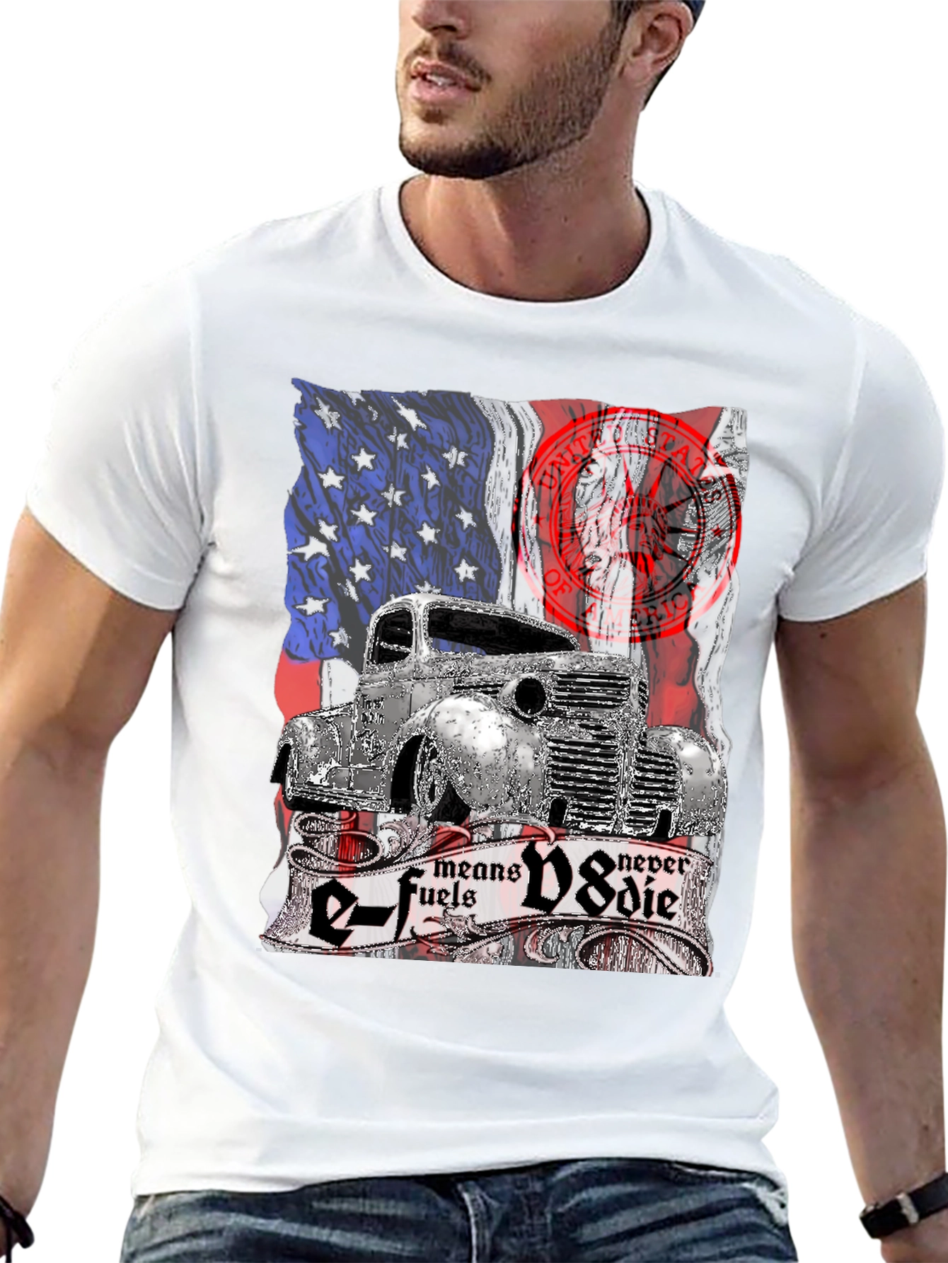 Camiseta Clásica de Camioneta Americana - E-fuels V8