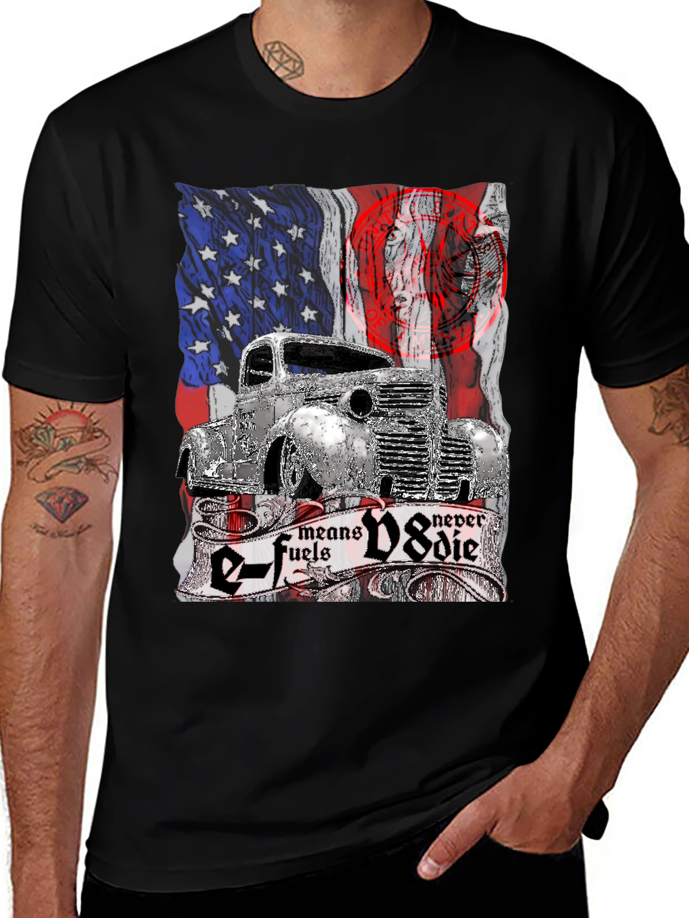 Camiseta Clásica de Camioneta Americana - E-fuels V8