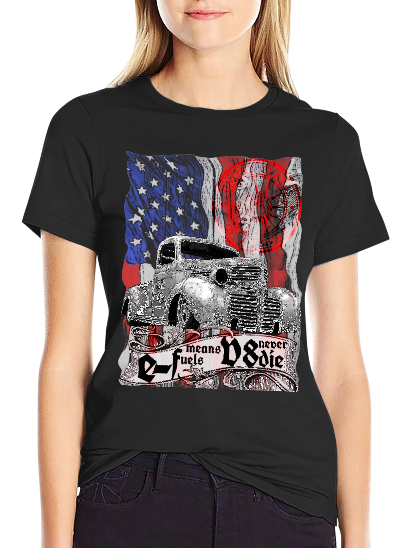 Camiseta Clásica de Camioneta Americana - E-fuels V8