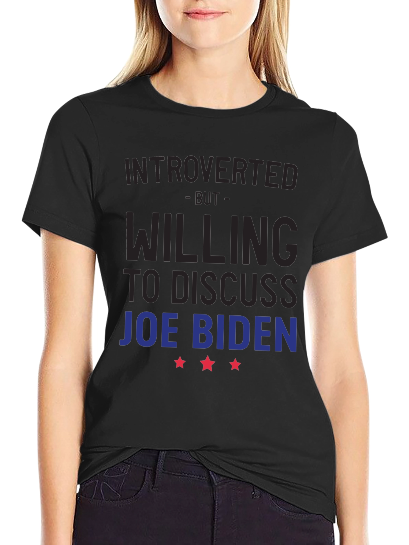 Camiseta Introvertido Dispuesto a Hablar de Joe Biden