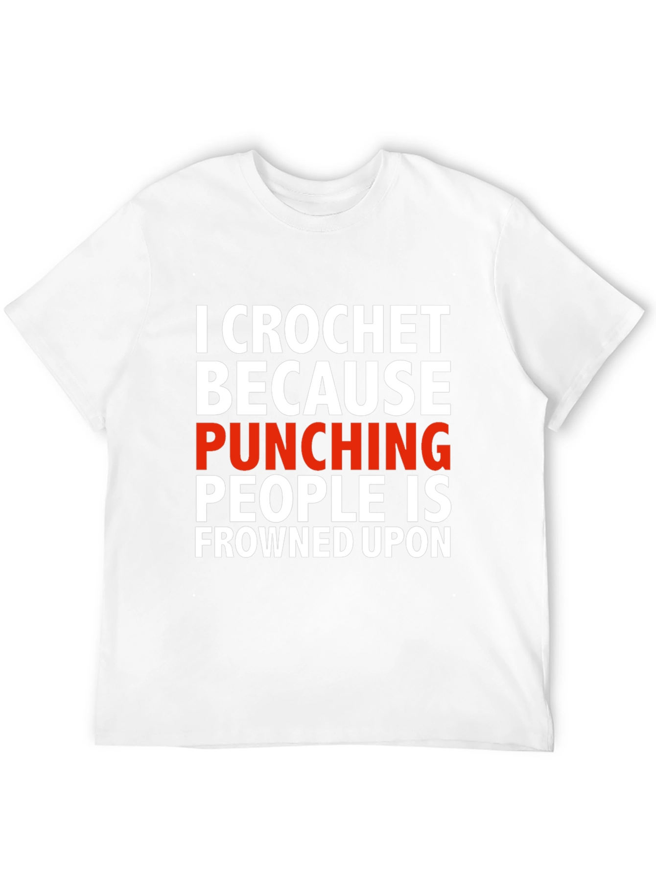 Camiseta Crochet porque golpear está mal visto