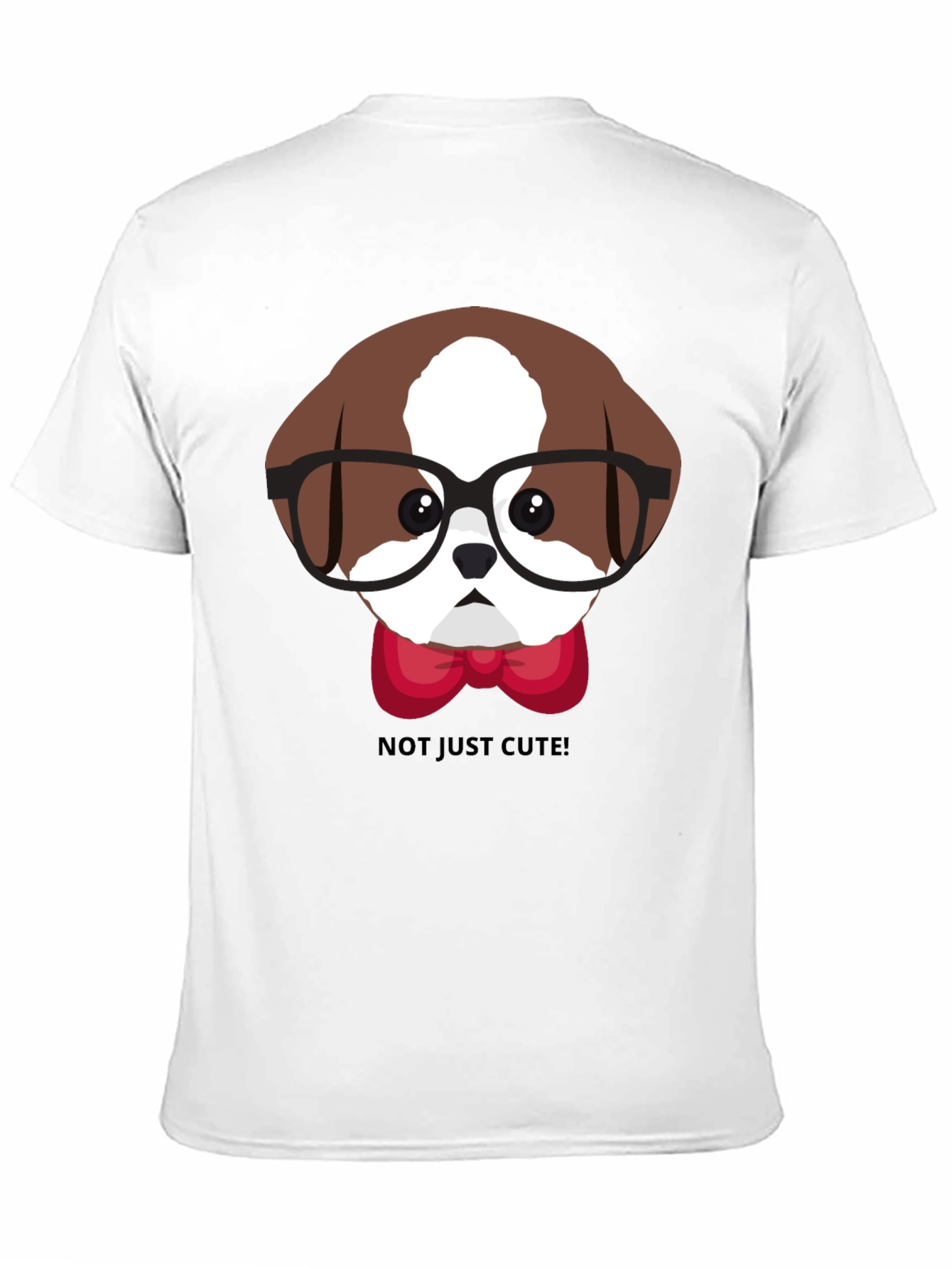 Camiseta Negra con Diseño de Perro Inteligente