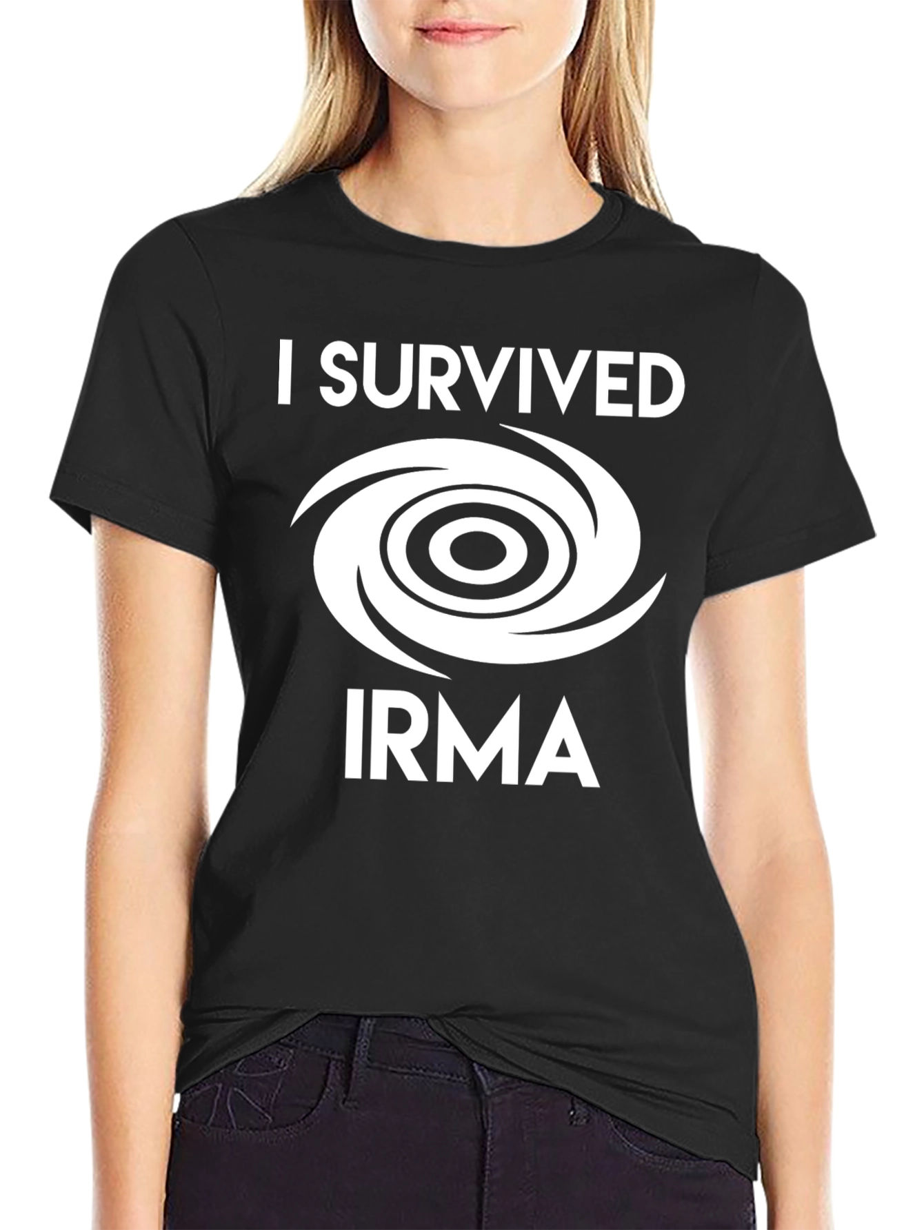 Camiseta Hombre Sobreviví a Irma Negra