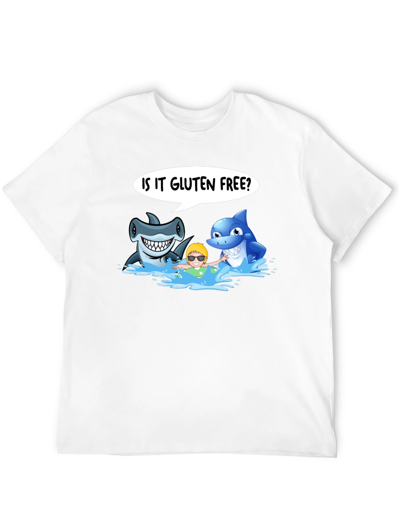 Camiseta Hombre Tiburones Gluten Free