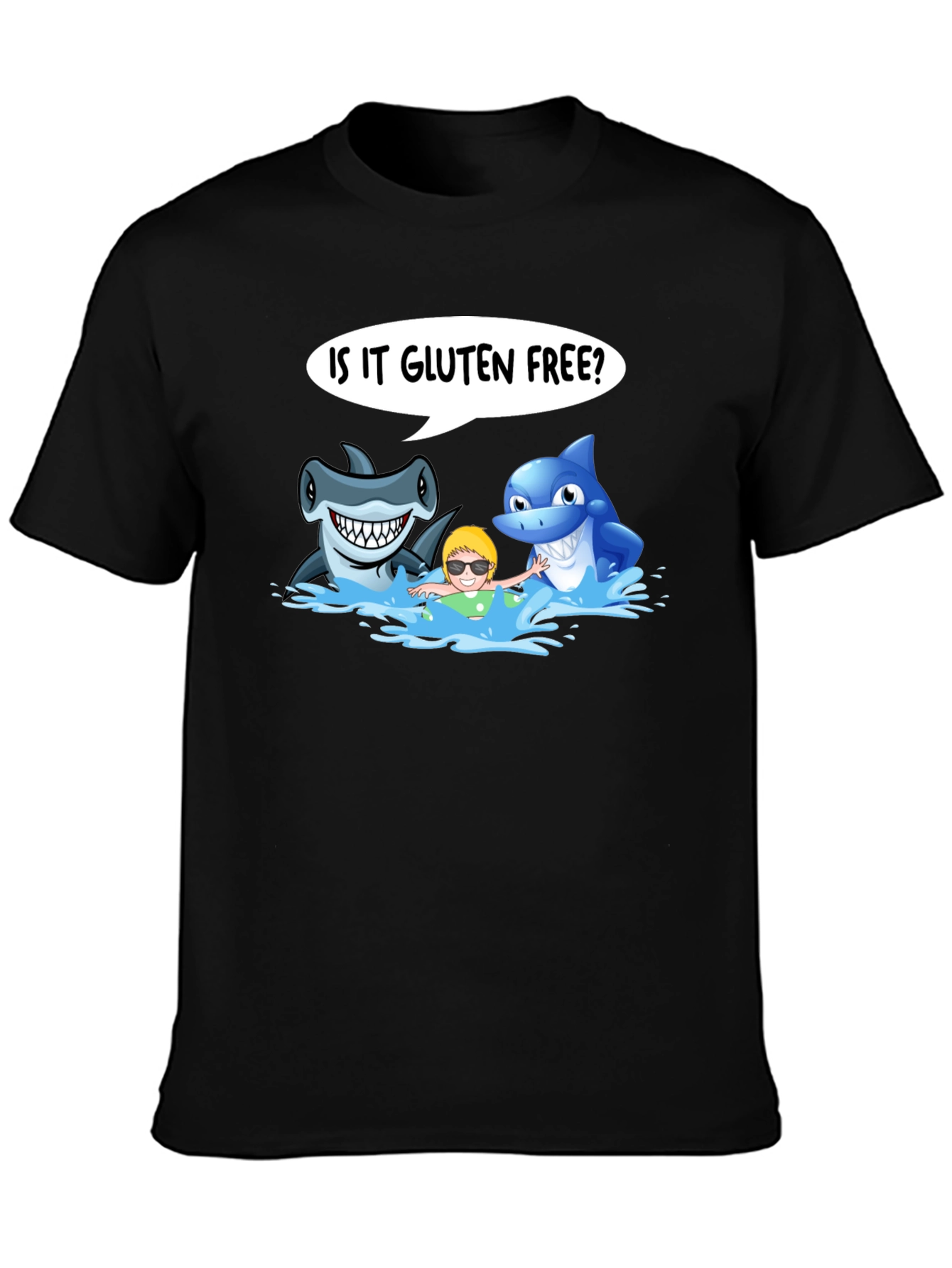 Camiseta Hombre Tiburones Gluten Free