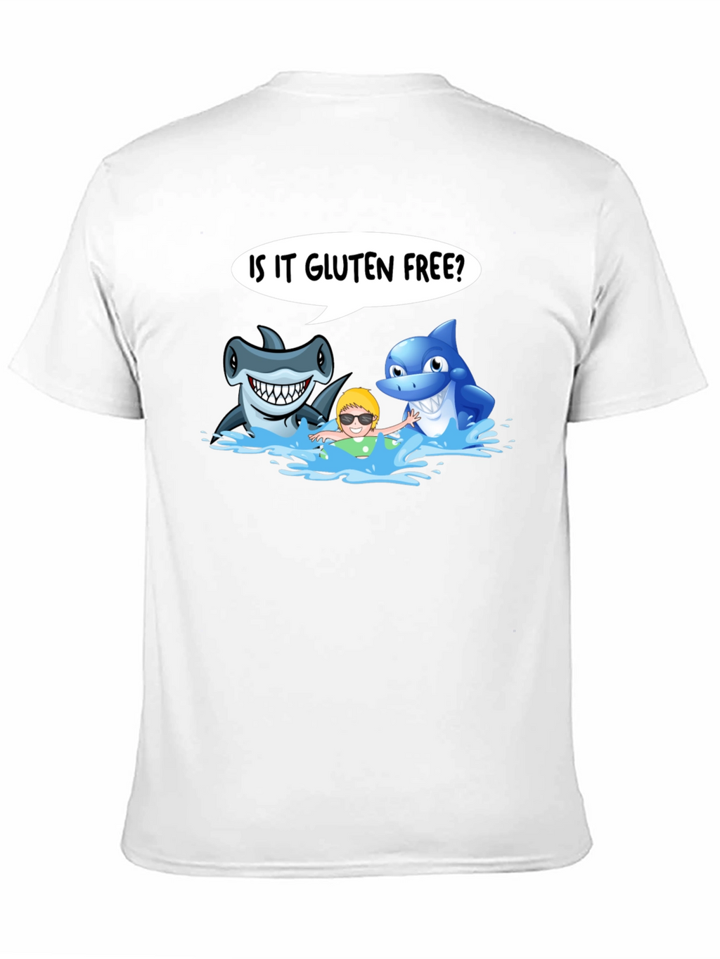 Camiseta Hombre Tiburones Gluten Free
