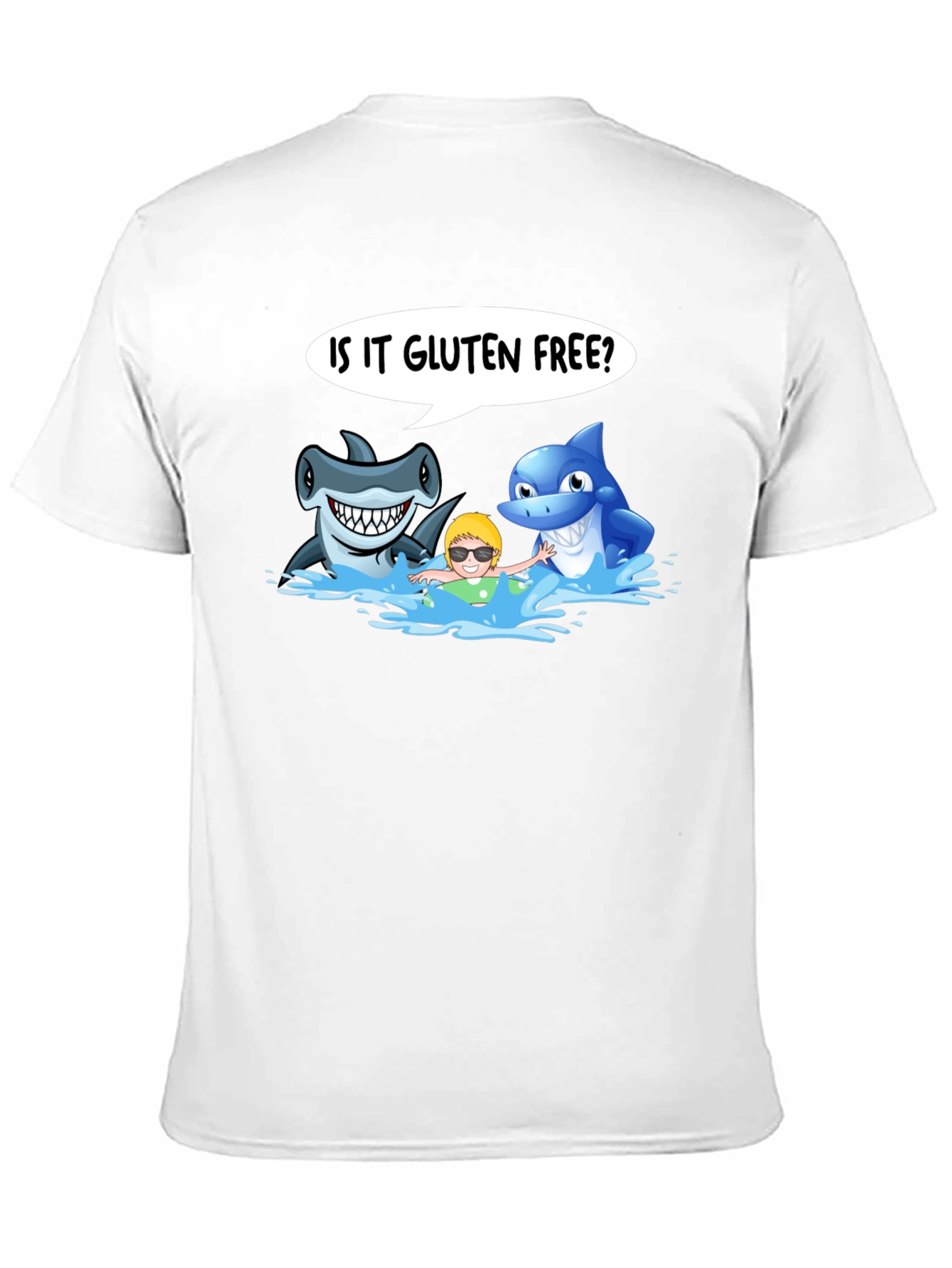 Camiseta Hombre Tiburones Gluten Free
