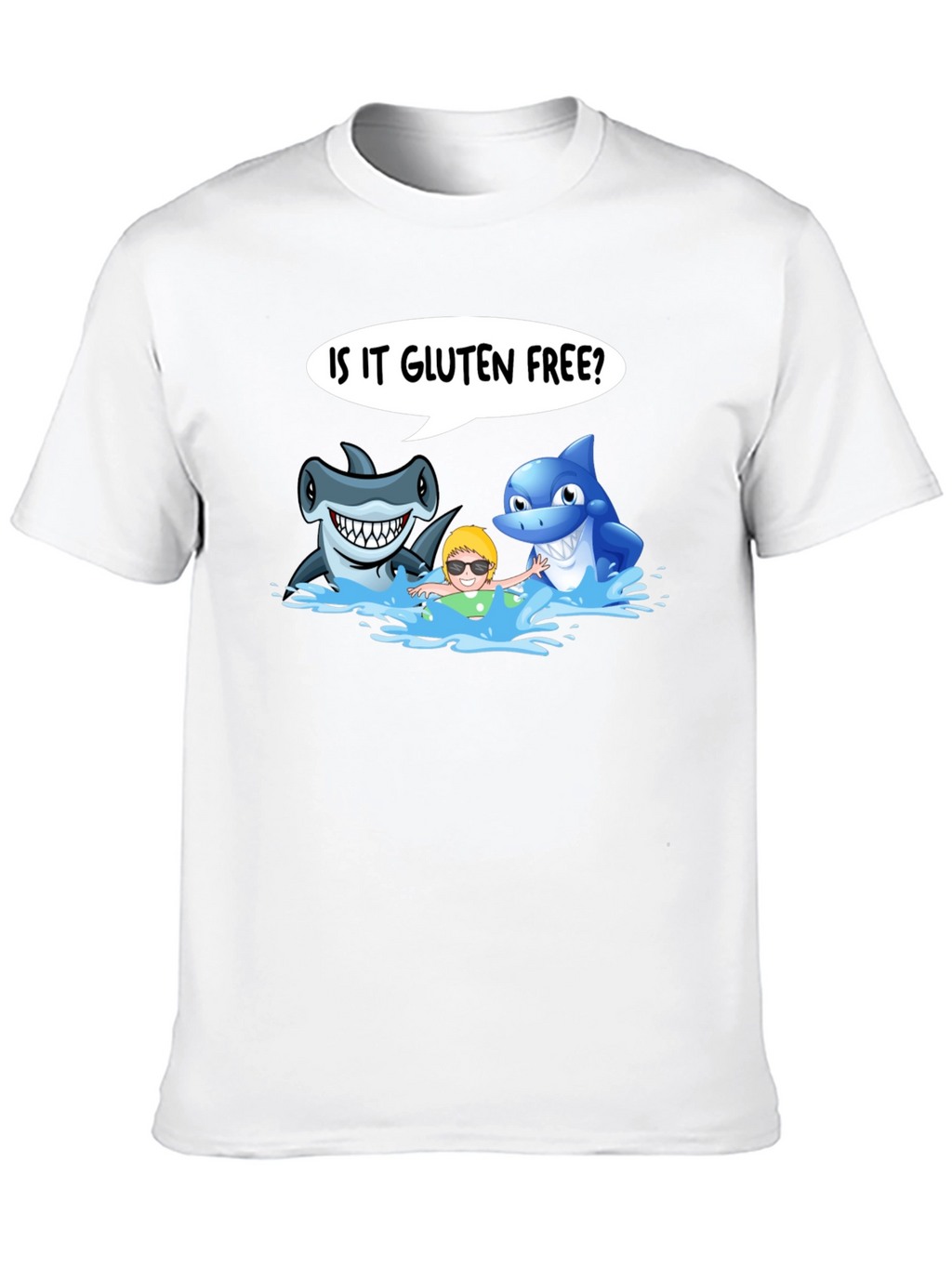 Camiseta Hombre Tiburones Gluten Free