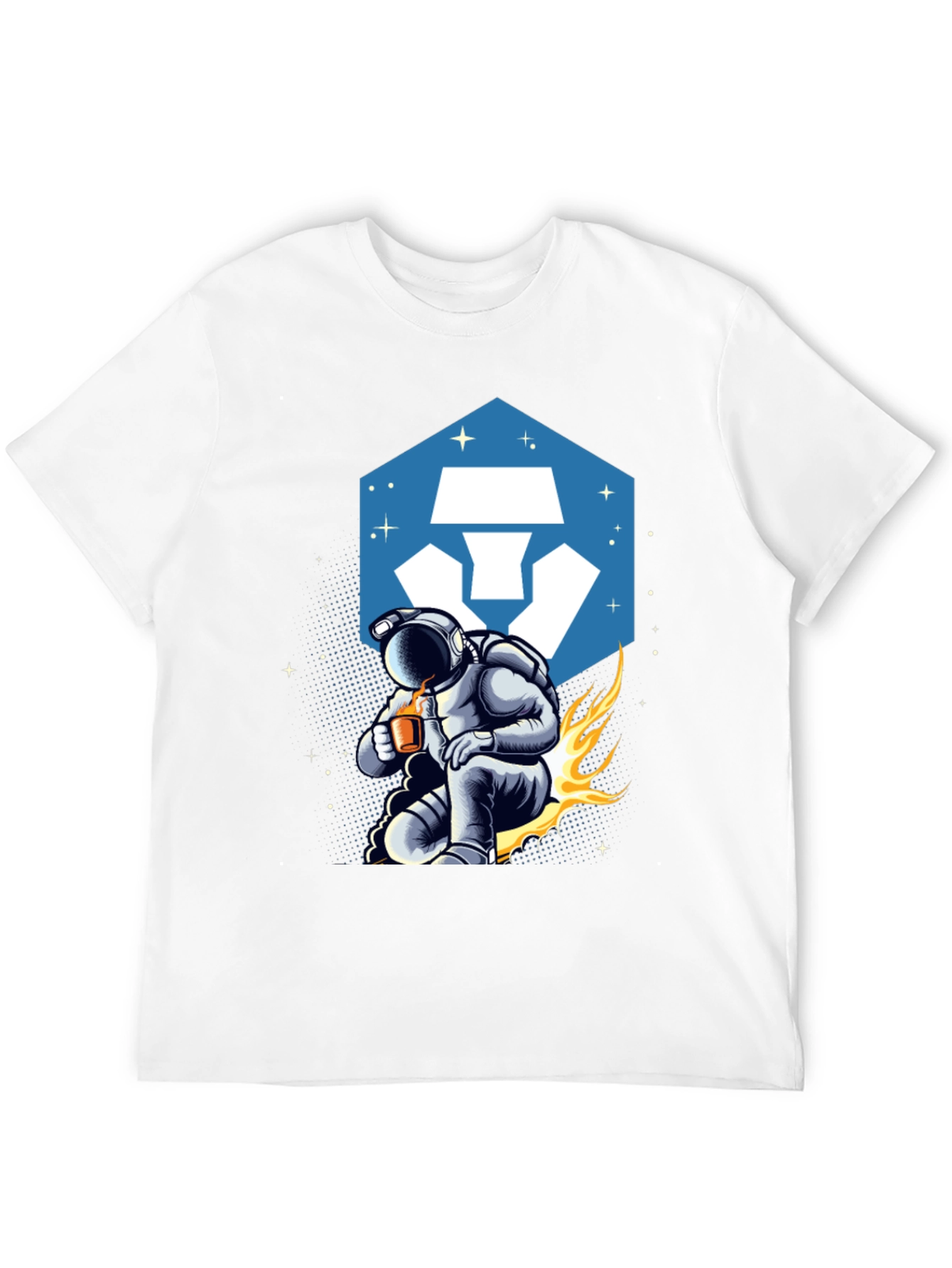 Camiseta Hombre Astronauta Crypto con Estilo Cósmico