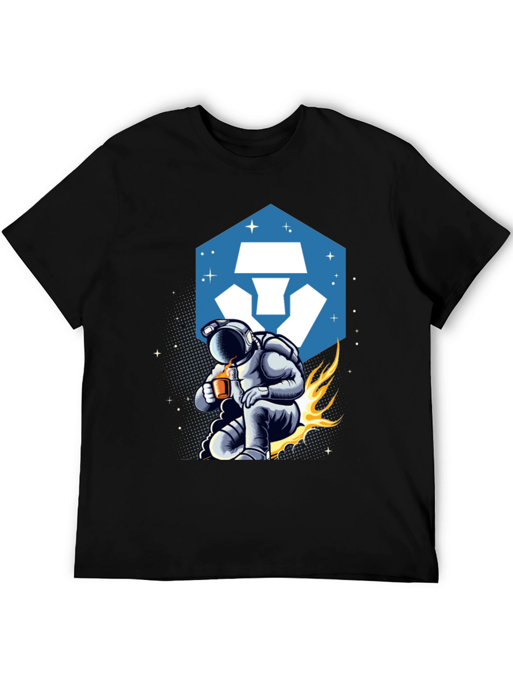Camiseta Hombre Astronauta Crypto con Estilo Cósmico