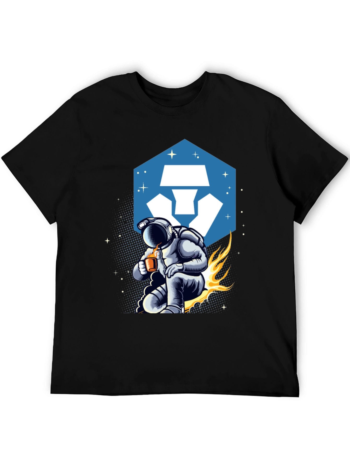Camiseta Hombre Astronauta Crypto con Estilo Cósmico