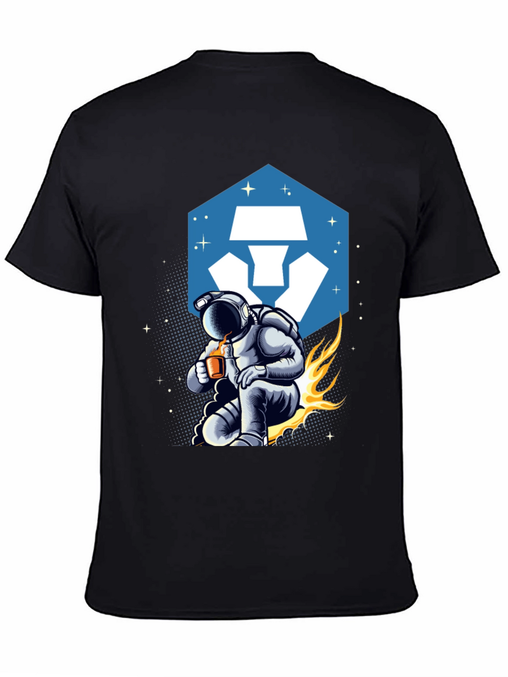 Camiseta Hombre Astronauta Crypto con Estilo Cósmico
