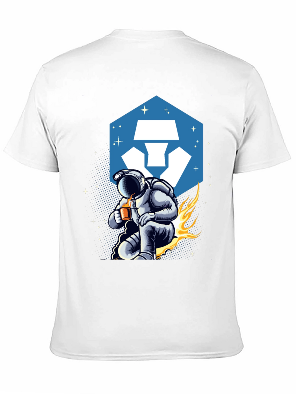 Camiseta Hombre Astronauta Crypto con Estilo Cósmico