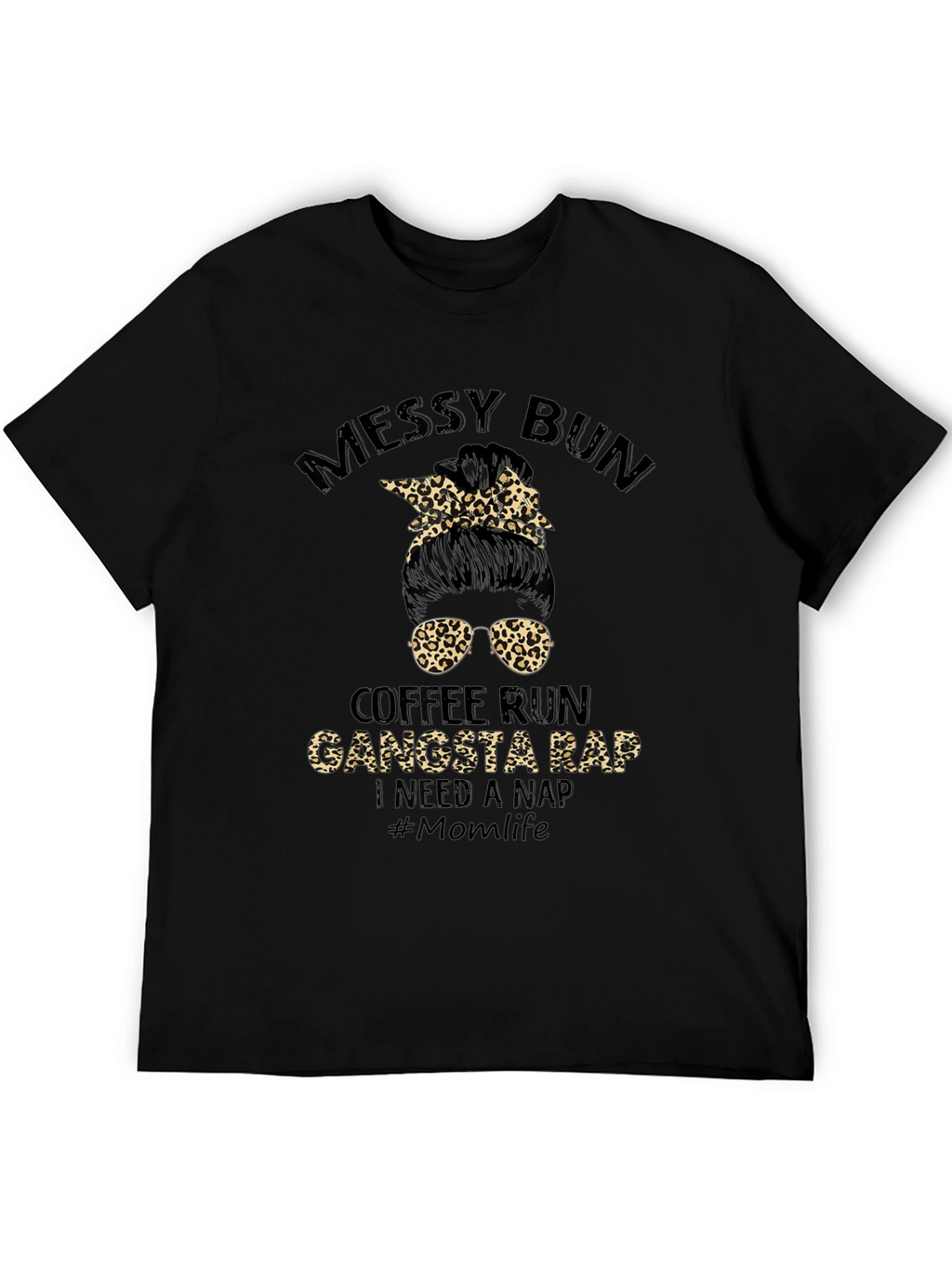 Camiseta Messy Bun Coffee Run Gangsta Rap