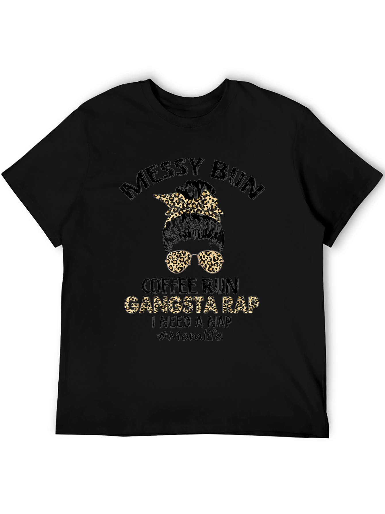 Camiseta Messy Bun Coffee Run Gangsta Rap