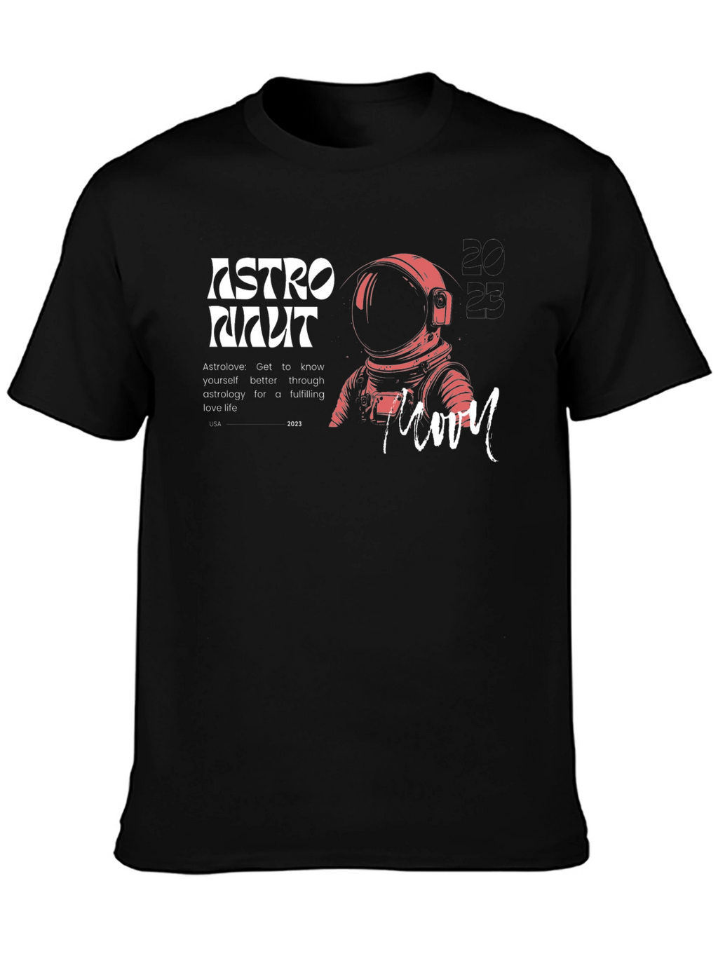 Camiseta Astronauta Moon Algodón Diseño Único