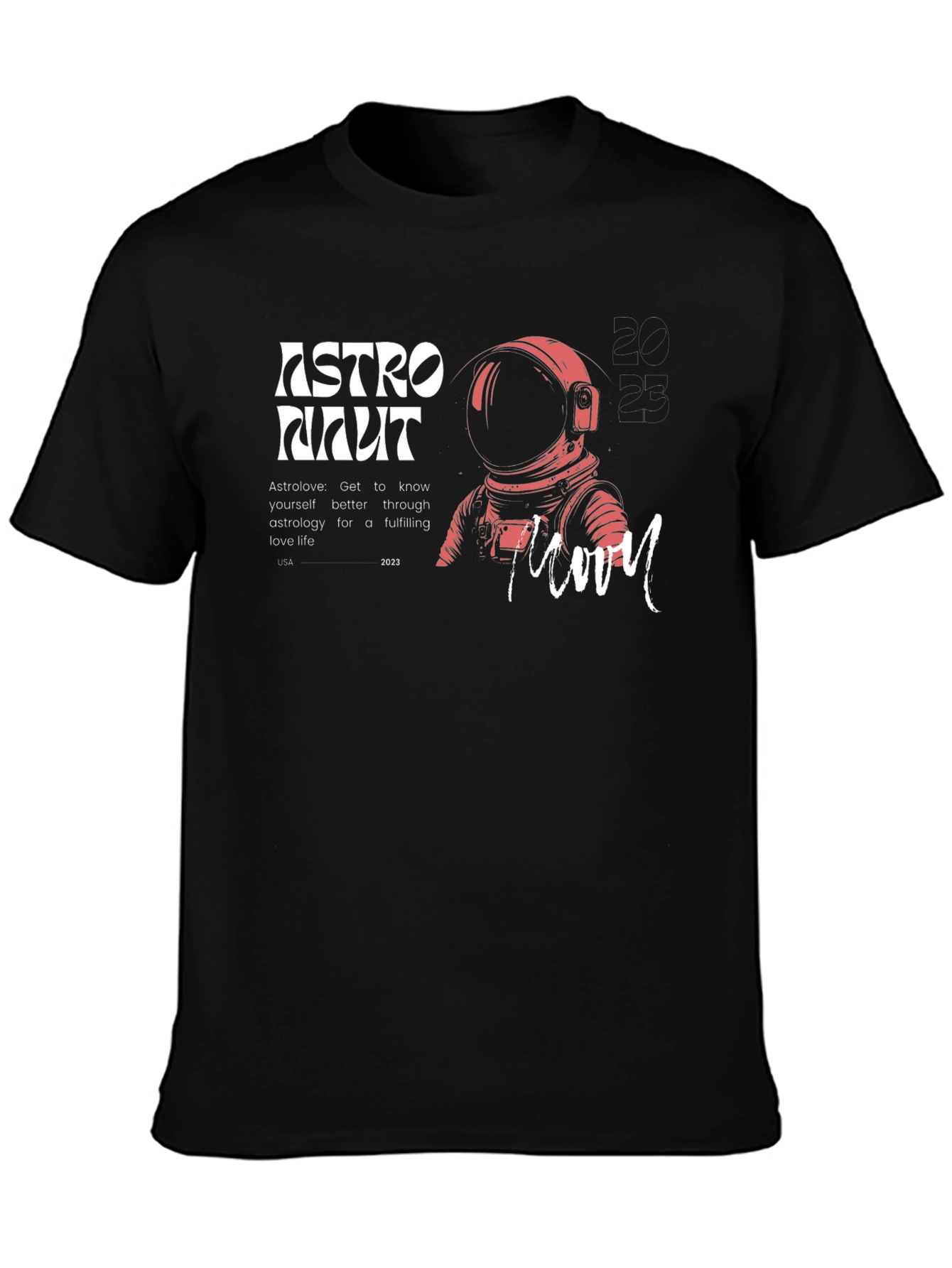 Camiseta Astronauta Moon Algodón Diseño Único
