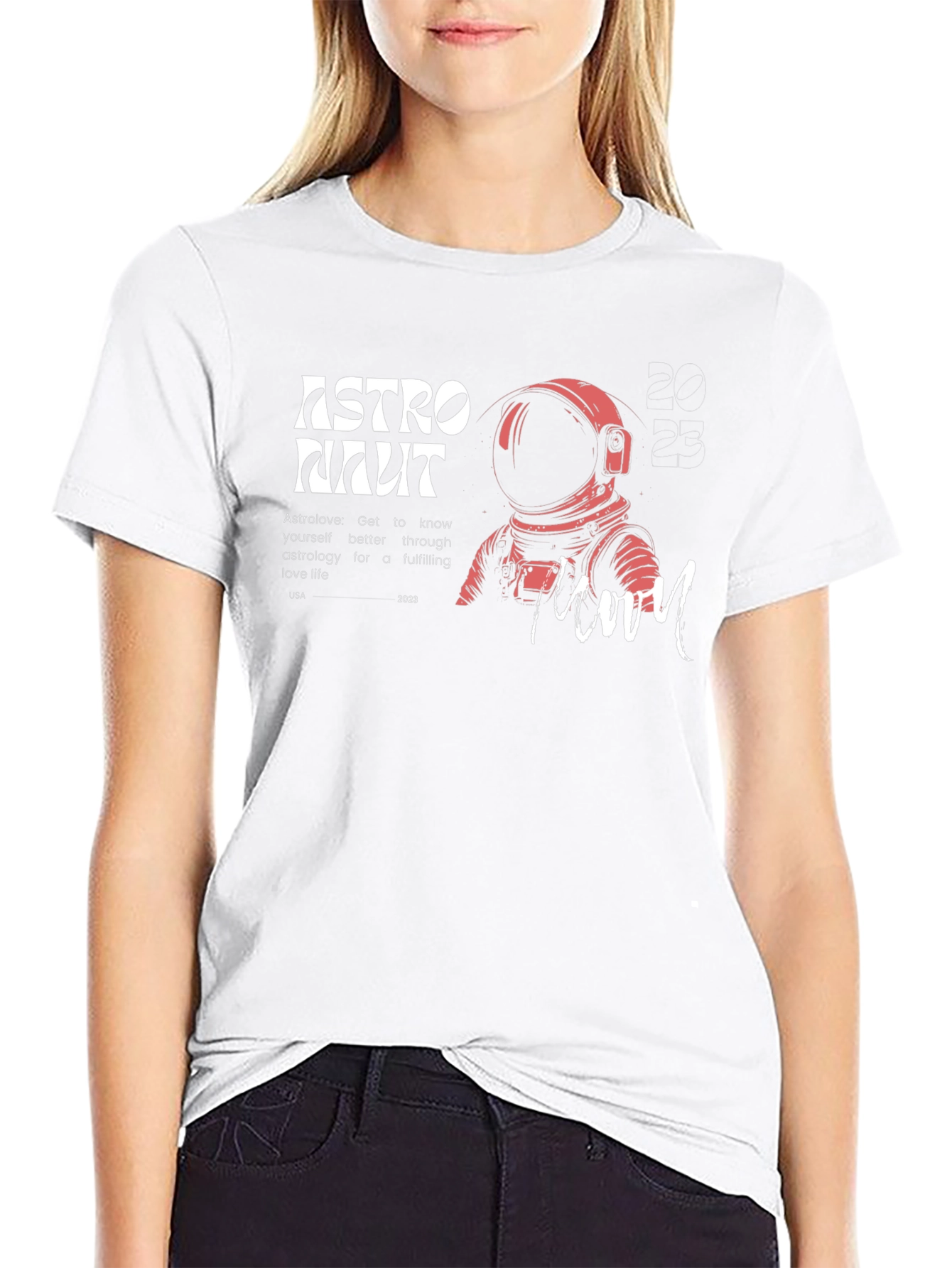 Camiseta Astronauta Moon Algodón Diseño Único