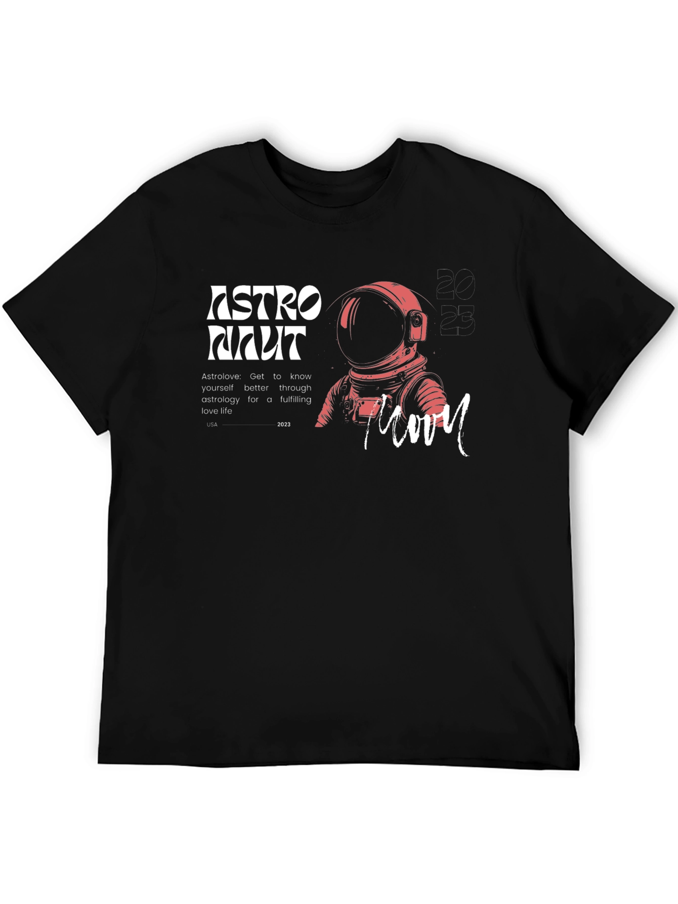 Camiseta Astronauta Moon Algodón Diseño Único
