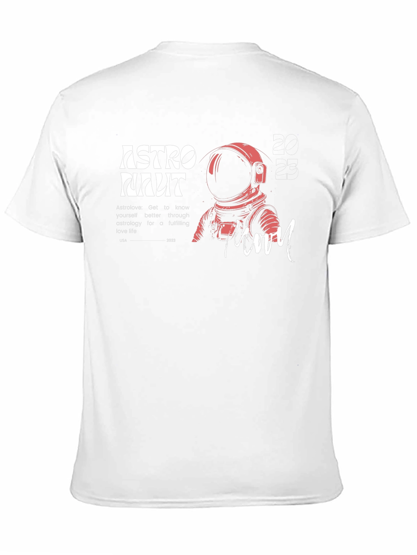 Camiseta Astronauta Moon Algodón Diseño Único