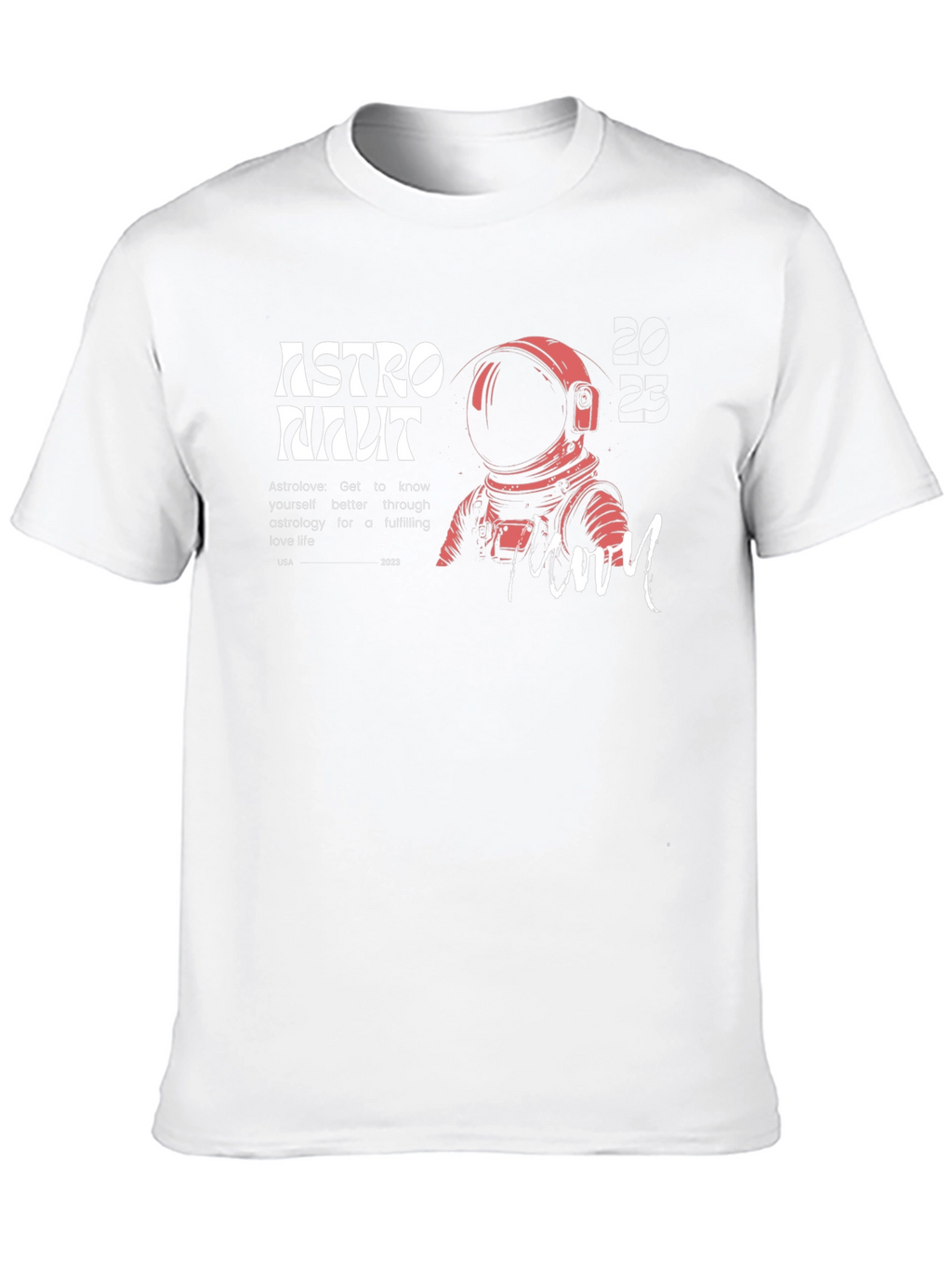 Camiseta Astronauta Moon Algodón Diseño Único