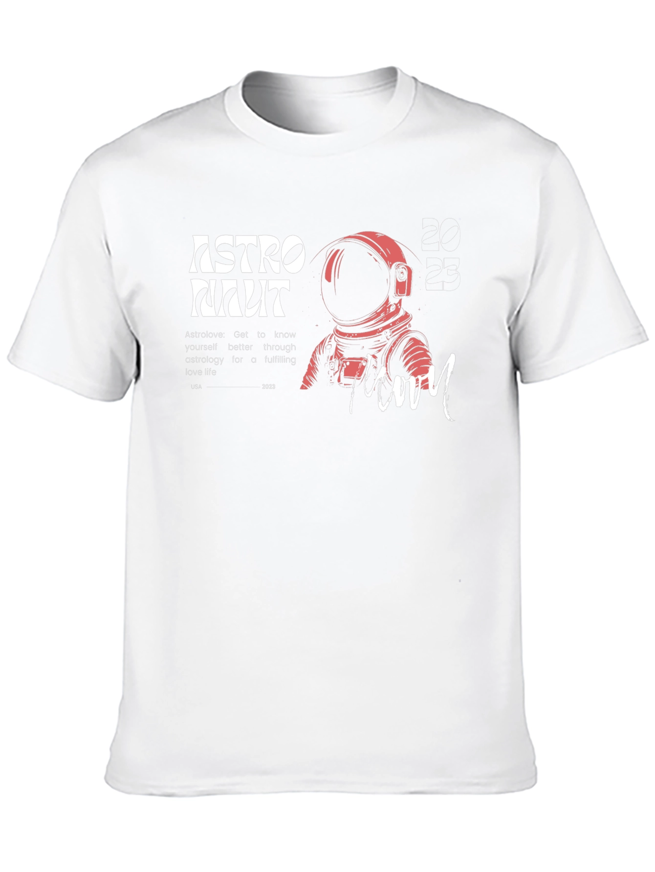 Camiseta Astronauta Moon Algodón Diseño Único