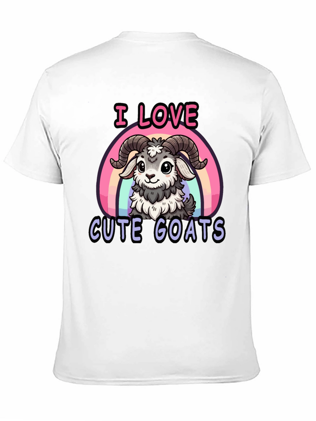 Camiseta Negra Amo Cabras Adorables