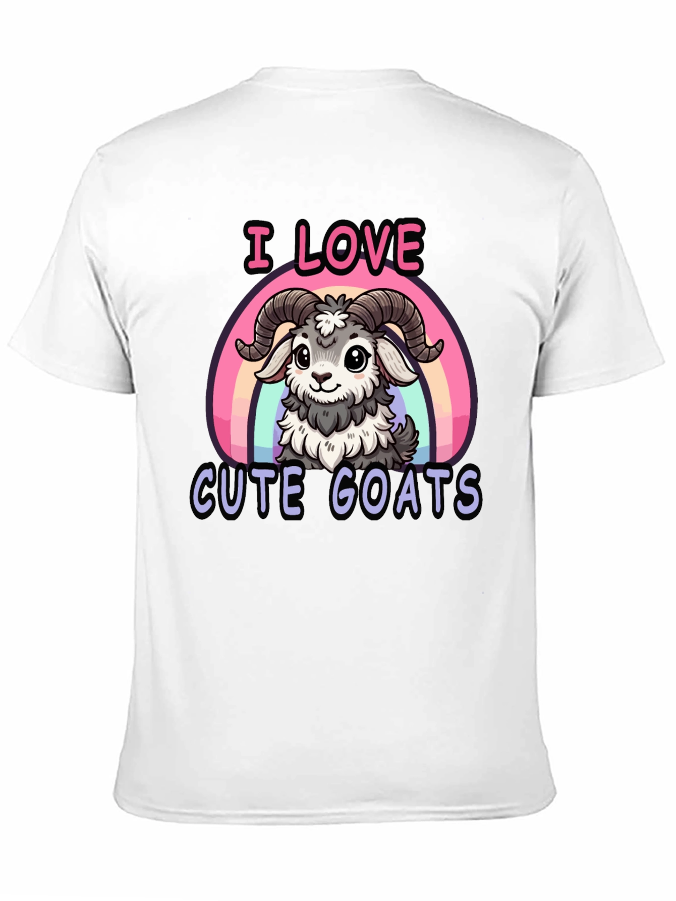 Camiseta Negra Amo Cabras Adorables