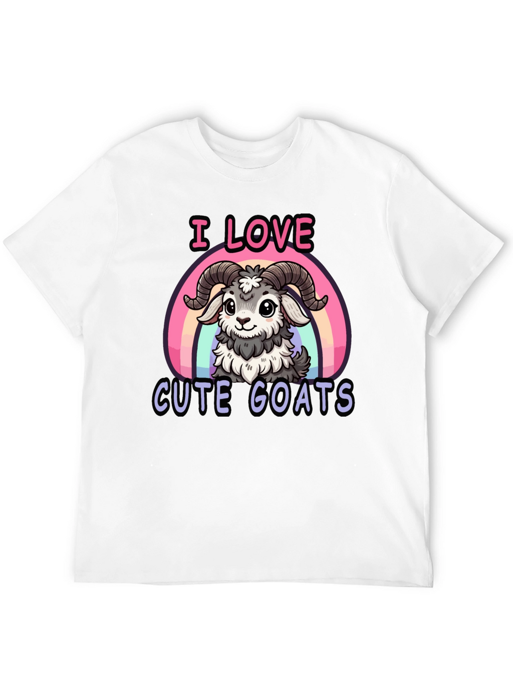 Camiseta Negra Amo Cabras Adorables