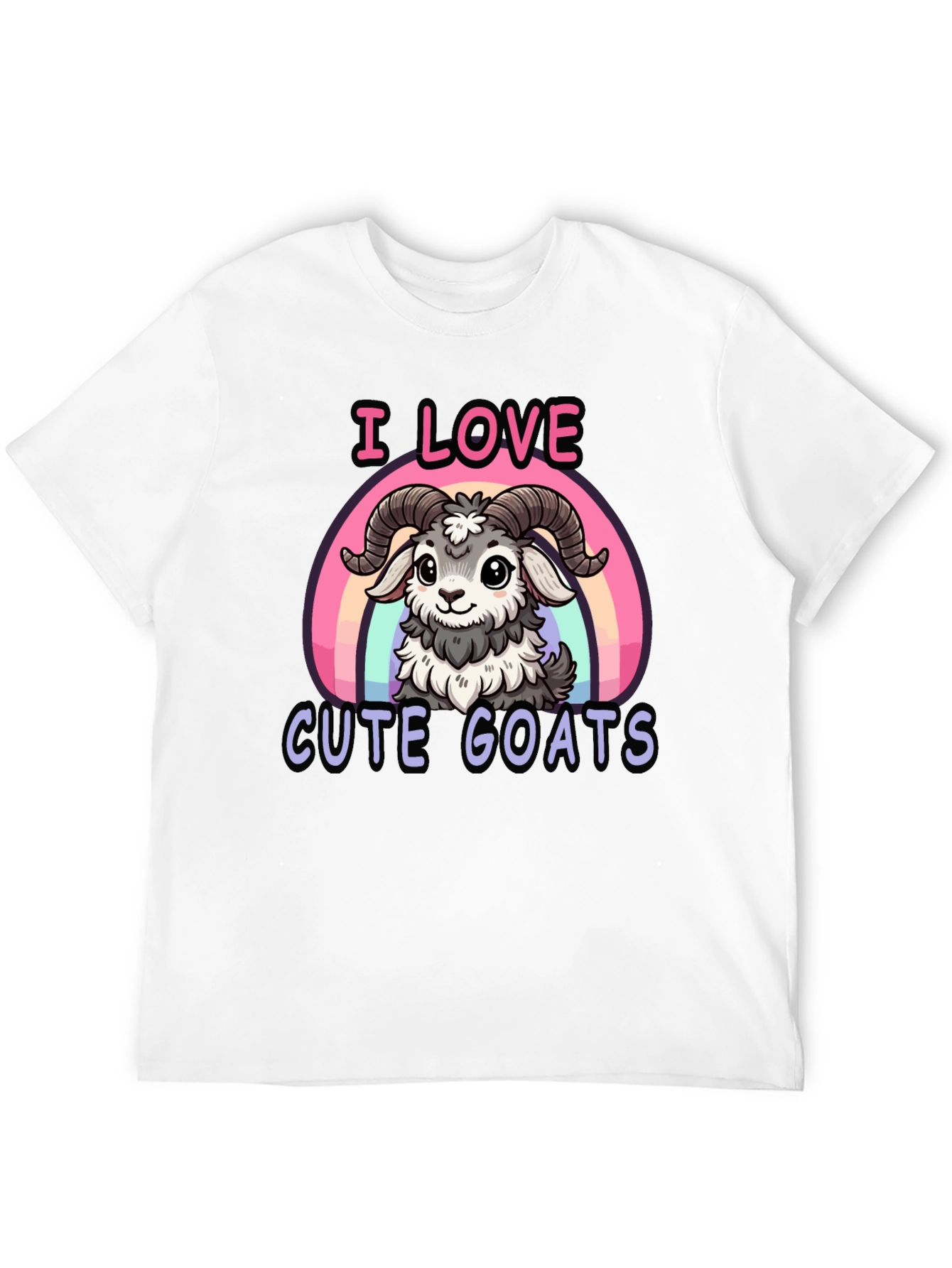 Camiseta Negra Amo Cabras Adorables