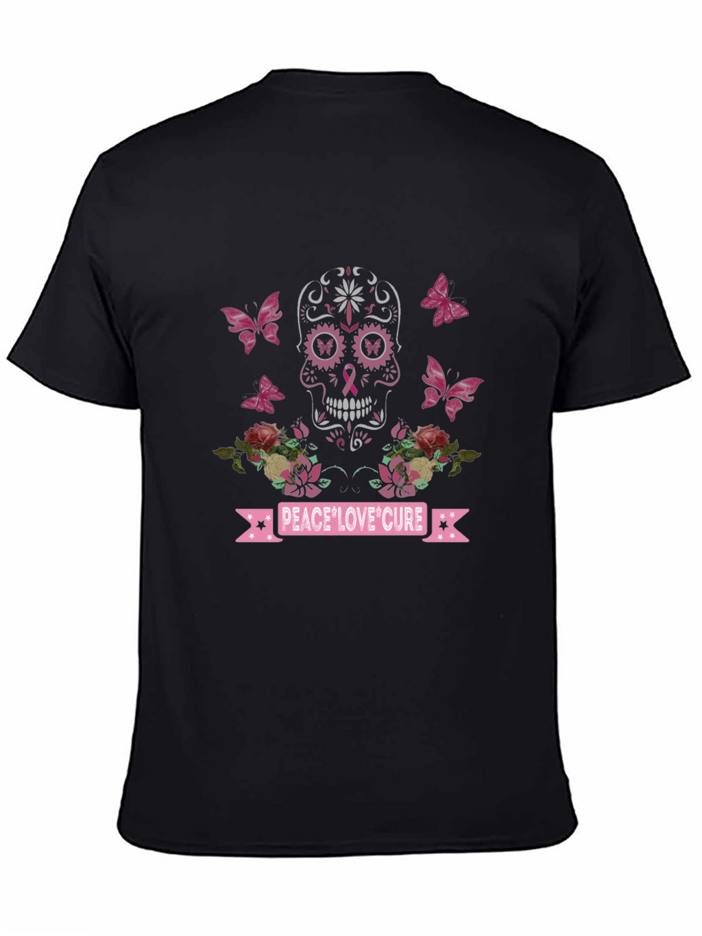 Camiseta Calavera Conciencia Cáncer de Mama