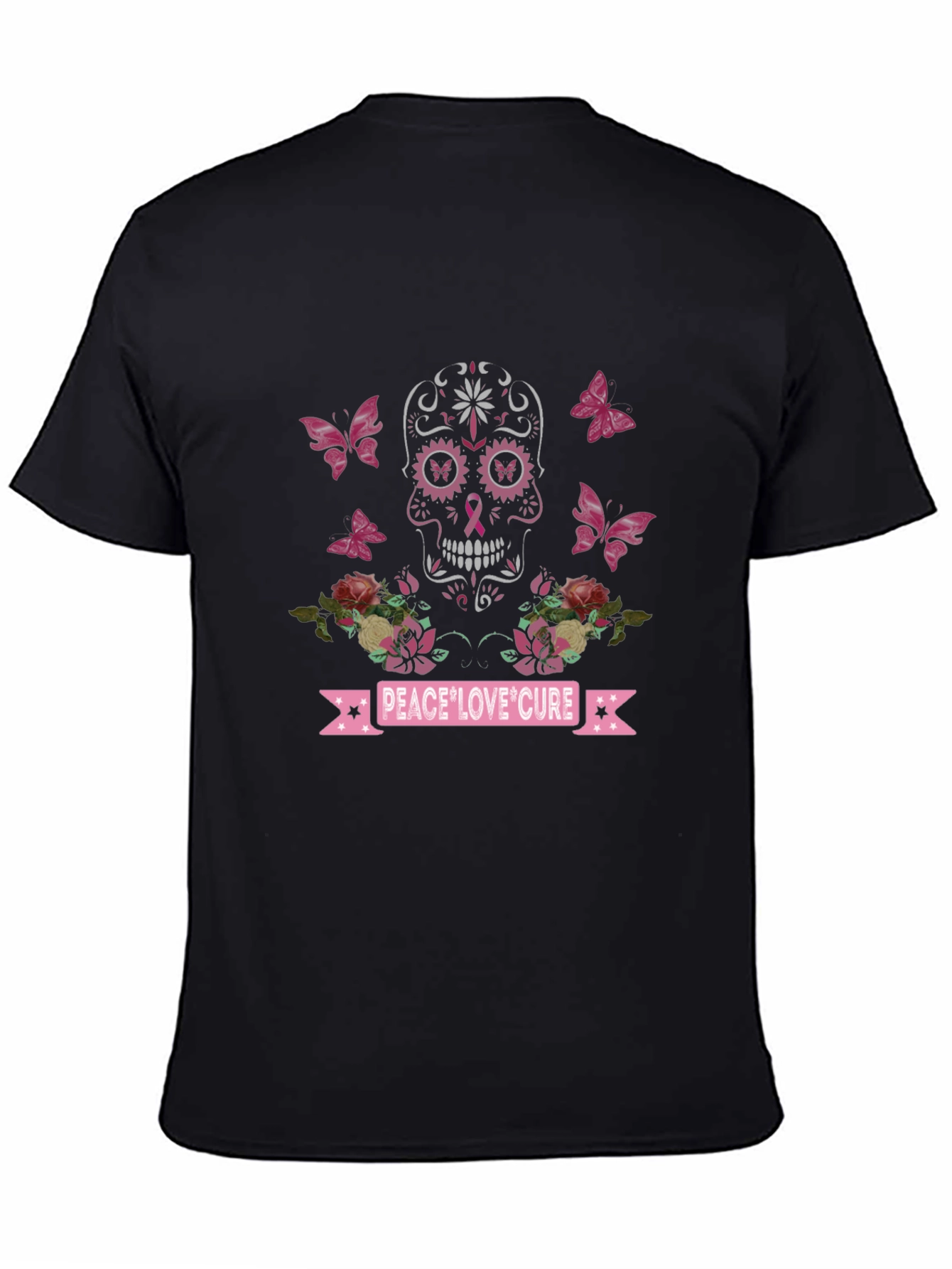 Camiseta Calavera Conciencia Cáncer de Mama