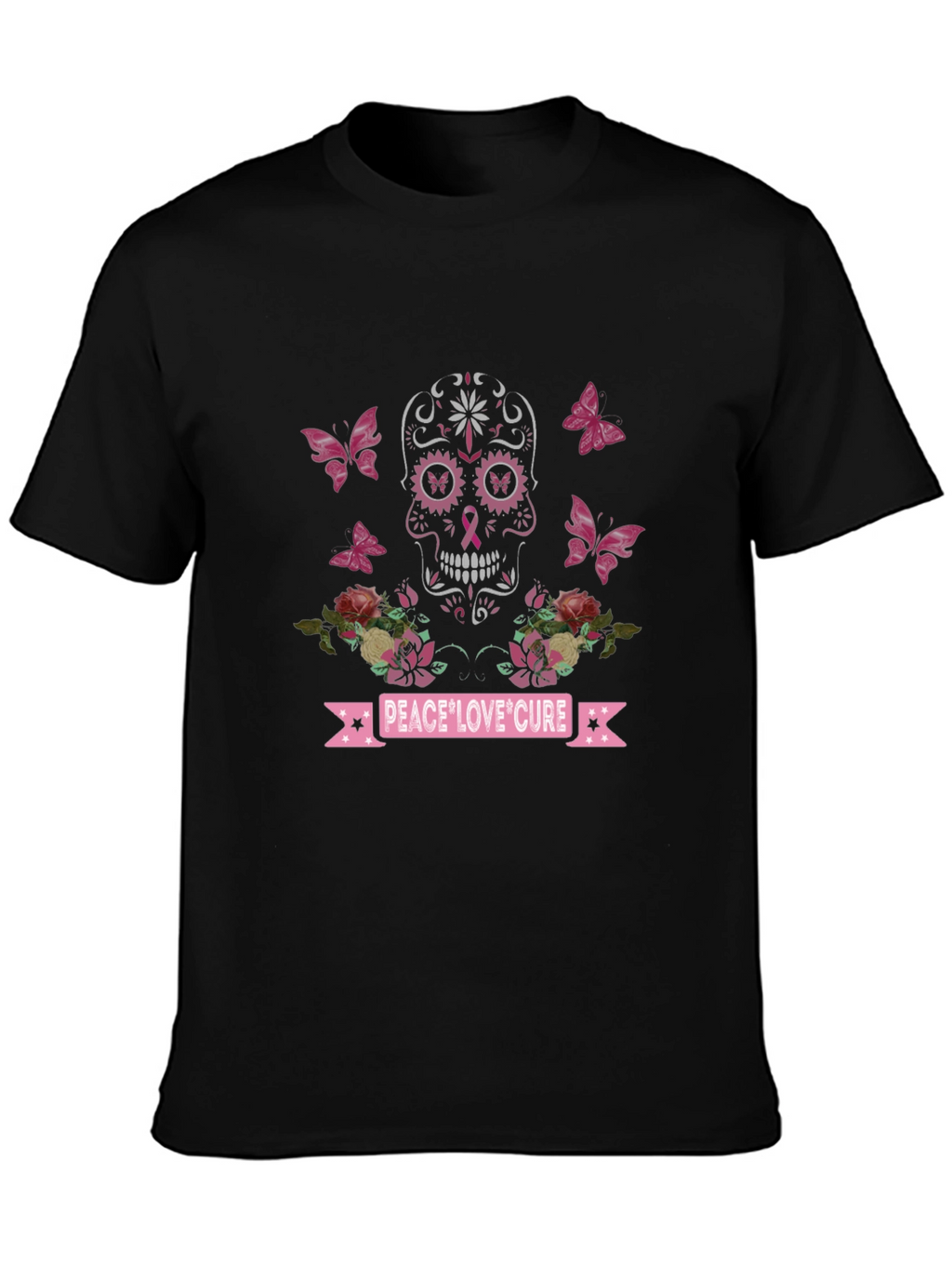 Camiseta Calavera Conciencia Cáncer de Mama