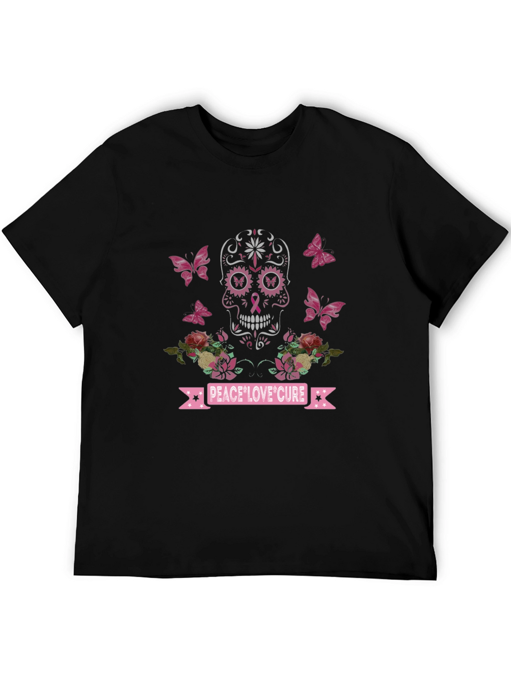 Camiseta Calavera Conciencia Cáncer de Mama